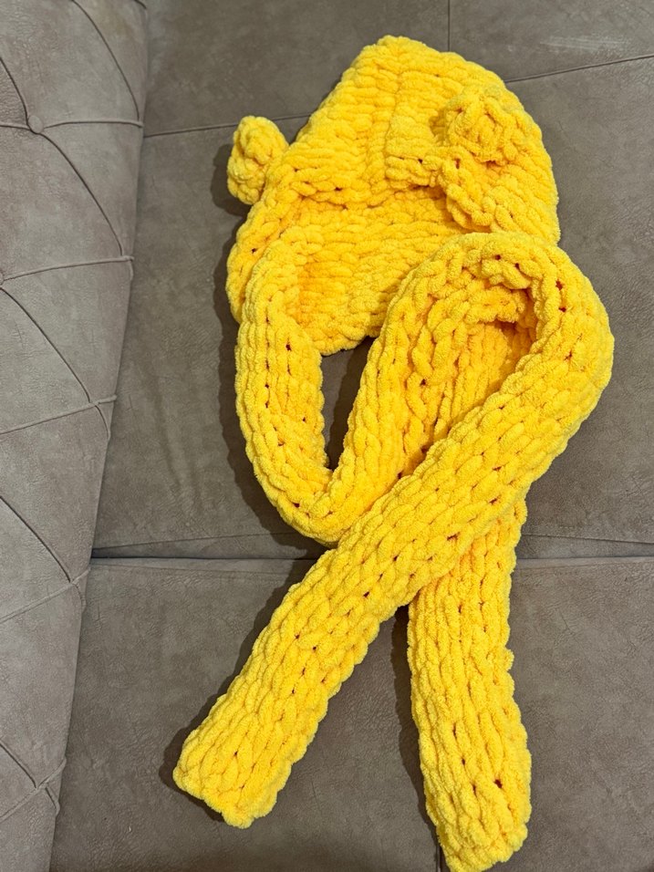 Şapkalı Atkı El Örme - Görsel 2