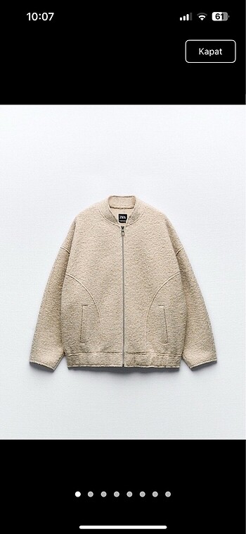 38 Beden ZARA BOMBER CEKET