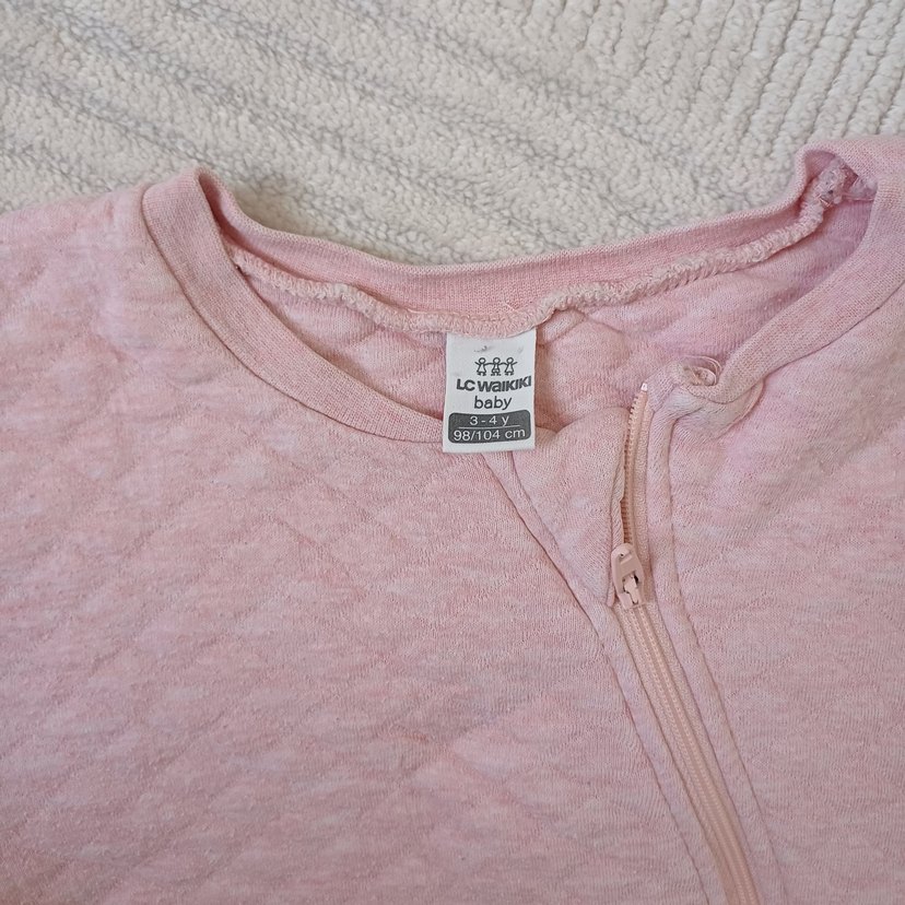 Fermuarlı Pembe Bebek Kız Tulum - Görsel 4