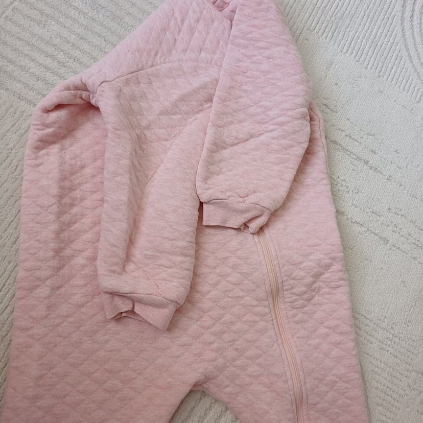 Fermuarlı Pembe Bebek Kız Tulum - Görsel 2