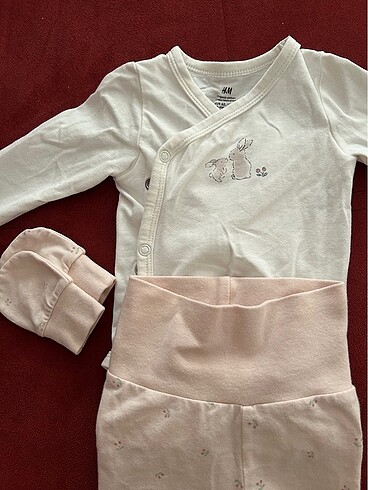 3 Ay Beden H&M Alt Üst ve Tulum Takım 2-4 ay Pamuk Jarse