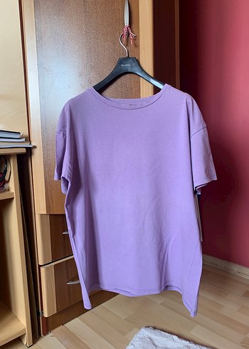 Mor Kadın Tişört oversize