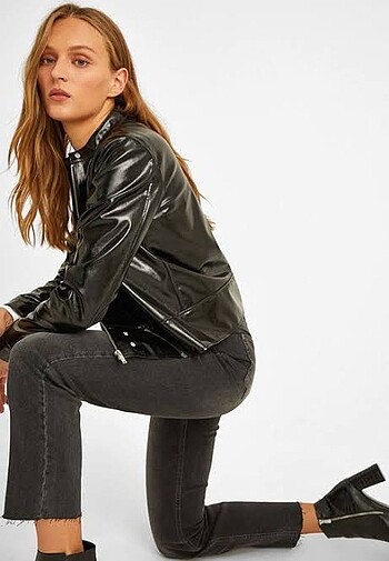 s Beden siyah Renk Rugan Biker ceket