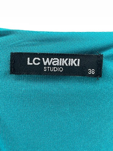 36 Beden yeşil Renk LC Waikiki Kısa Elbise %70 İndirimli.