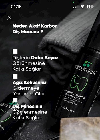 Greentech Aktif Karbon Diş Bakım Seti - Görsel 2