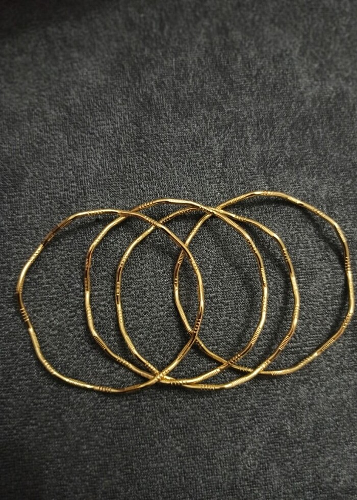 Çelik Ajda zikzak bilezik 4lü - Görsel 2