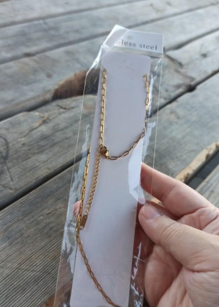 Çelik uzun kolye  - Görsel 2