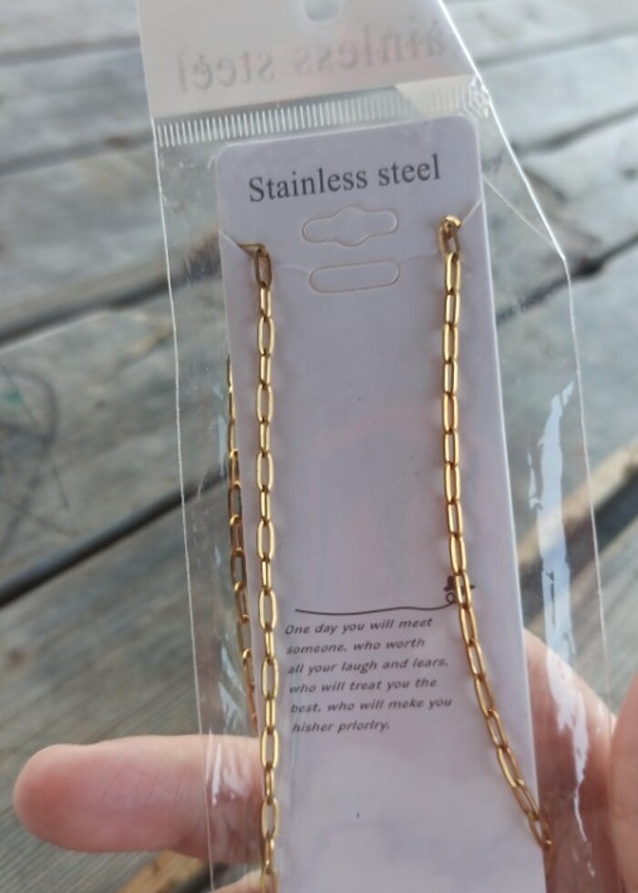 Çelik uzun kolye  - Görsel 3