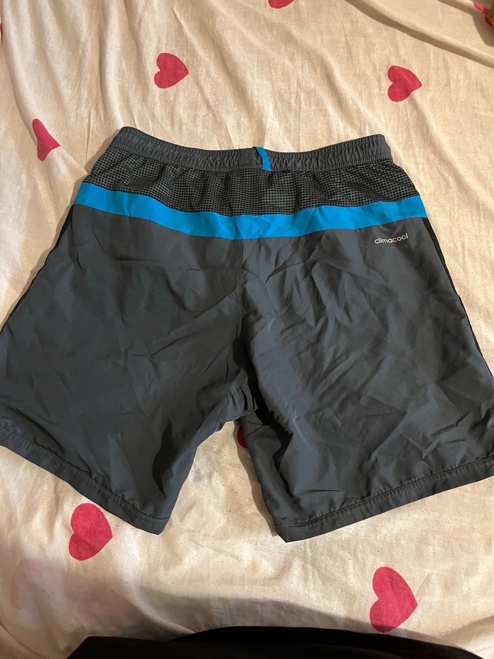 Erkek Adidas Gri Kısa Spor Şort - Görsel 2