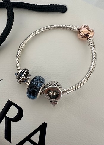 Pandora Kalp Bileklik 16 CM + 3 adet charm
