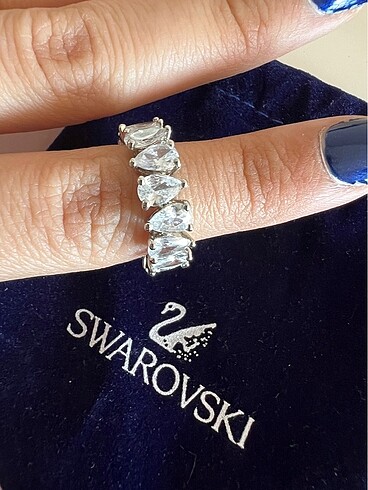  Beden Swarovski Vittore Pear Yüzük No: 6 ve No: 8 Stokta