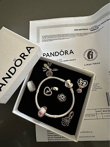 Beden beyaz Renk Pandora Kalp Klipsli Orijinal Sertifikalı 16 cm Bileklik