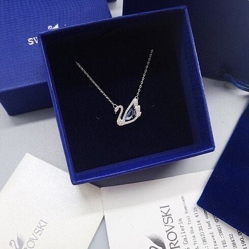 swarovski Swarovski Mavi Kuğu Kolye