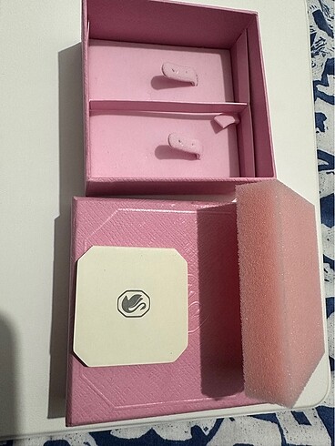 Beden pembe Renk Swarovski Pembe Kuğu Kolye + Pembe Kutu