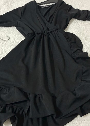 Siyah Midi Gotik Kadın Elbise - Görsel 2