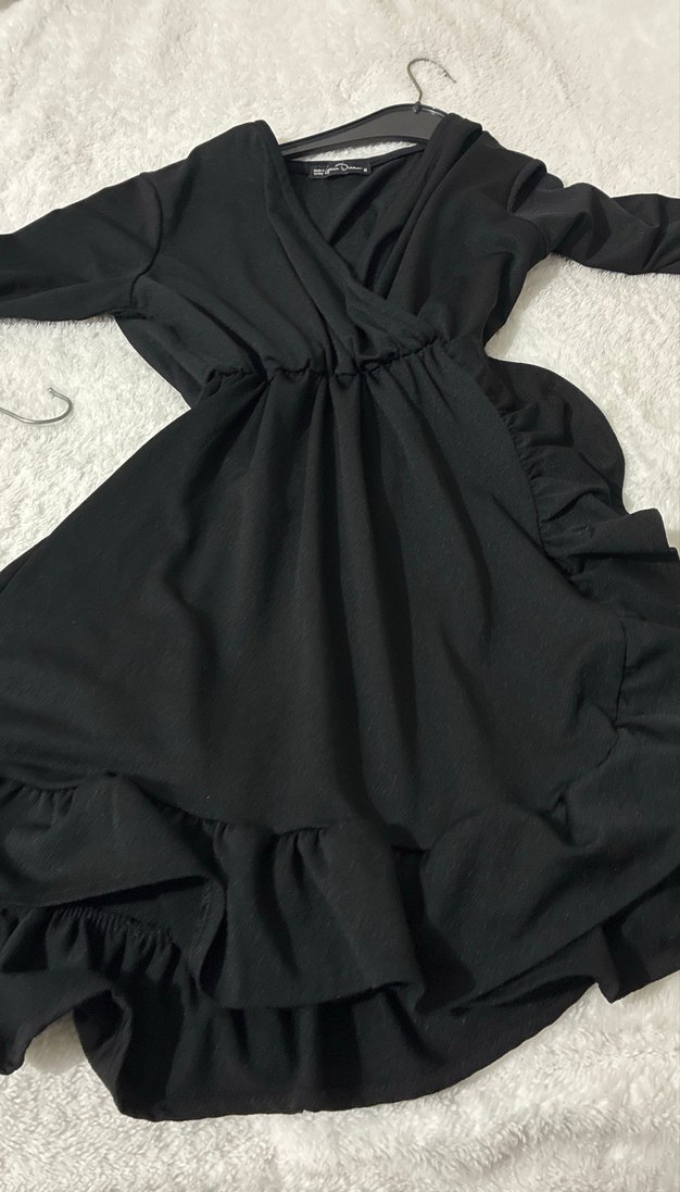 Siyah Midi Gotik Kadın Elbise - Görsel 2