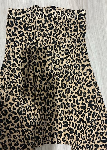 Leopar Desenli parçalı etek - Görsel 3