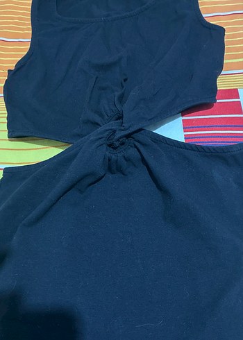 Koyu Renk Drapeli Midi elbise - Görsel 2