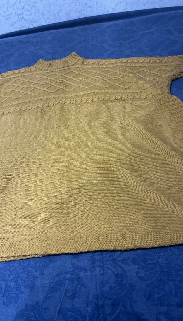 Bej Bohem Örgü Kadın Kazak - Görsel 3