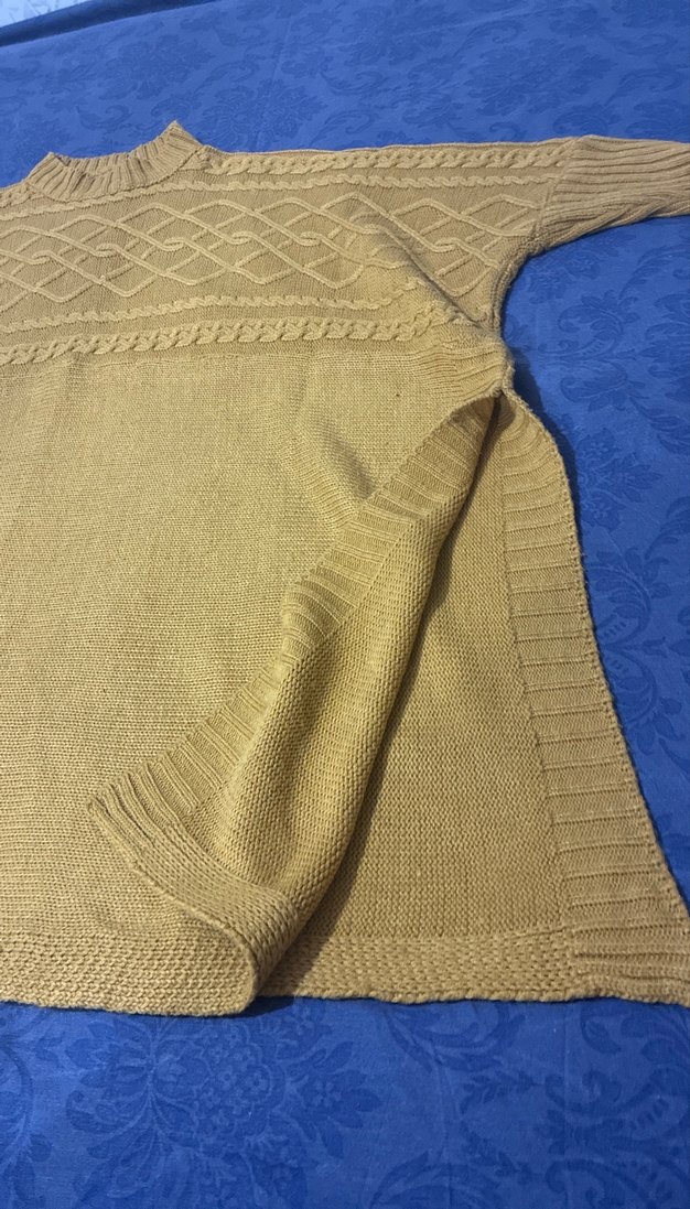 Bej Bohem Örgü Kadın Kazak - Görsel 4