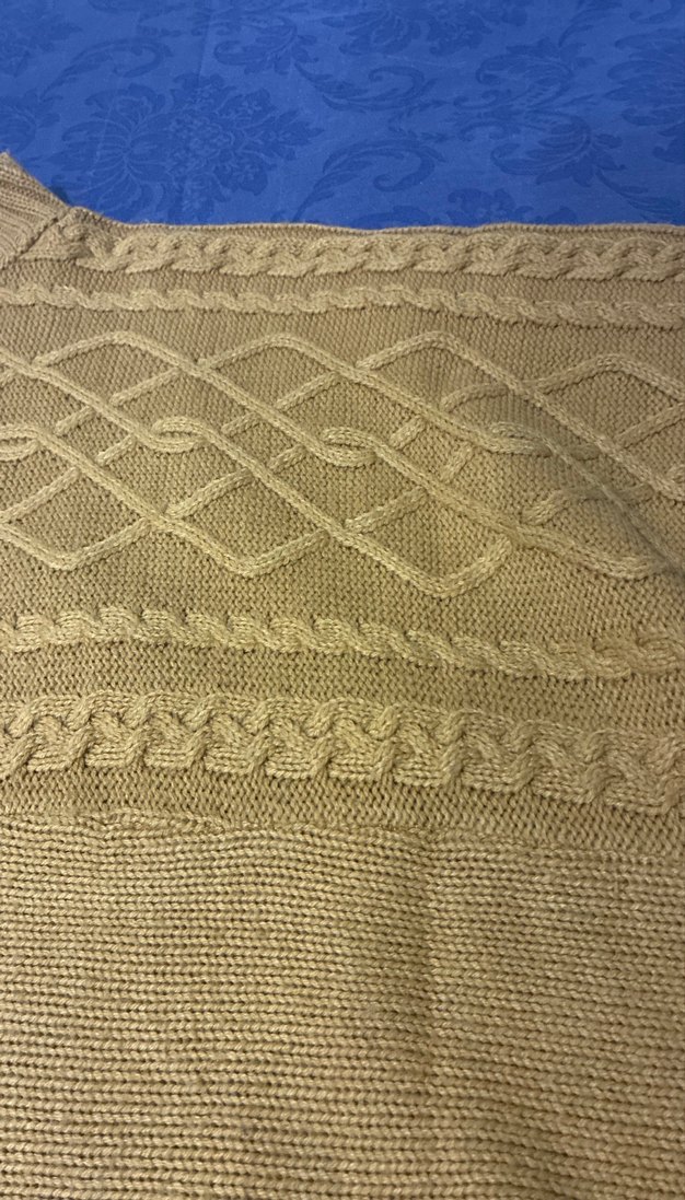 Bej Bohem Örgü Kadın Kazak - Görsel 2