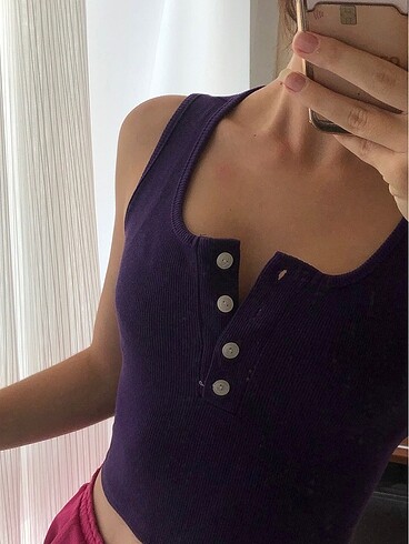 Zara düğmeli crop