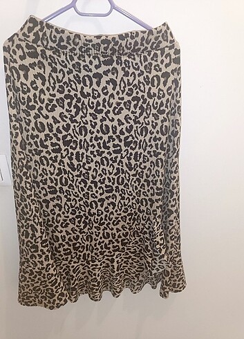 Leopar desenli etek