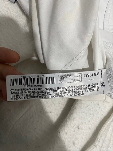 m Beden Oysho Askılı Atlet