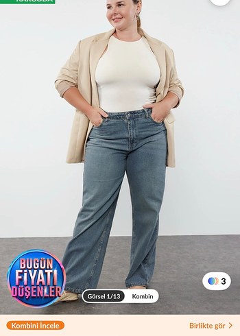 Trendyol & Milla Ty Milla Mavi Denim Jean Kot Pantolon