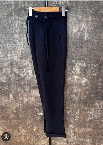 Lacivert Bel Detaylı unisex Eşofman Altı - Görsel 3