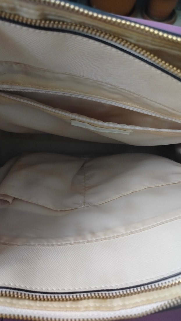 HM Bej Suni Deri Fermuarlı Kadın Çantası - Görsel 5