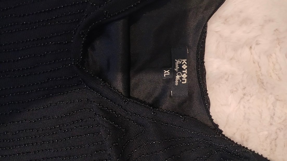 Siyah Mini Elbise - Görsel 2