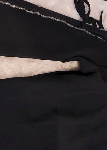 Siyah Şifon 2li Abiye  Takım - Görsel 3