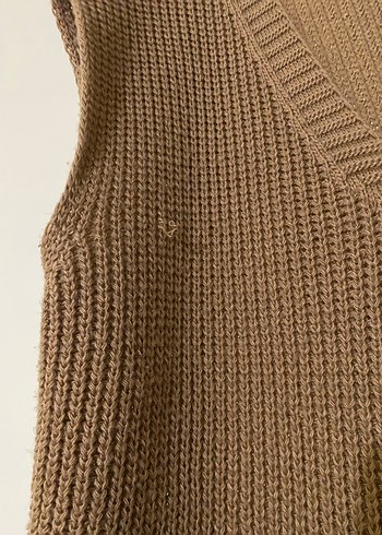 Yeşil ve Kahverengi Örgü Kadın Süveter - Görsel 4