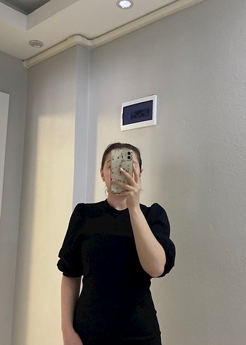 Siyah Mini Elbise - Görsel 2