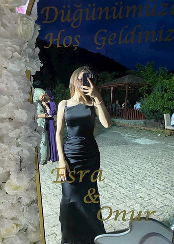 Abiye Straplez siyah Uzun Drapeli Gece Elbisesi