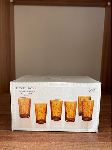 Englısh home yeni kutusunda kahve yanı su bardağı