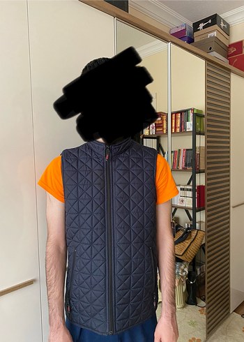 s Beden Fermuarlı Yüksek Yakalı Erkek Yelek