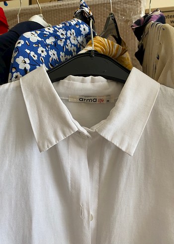 Armalife Uzun Kollu Beyaz Pamuklu Gömlek