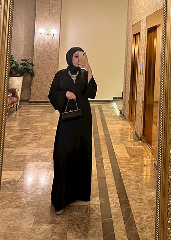 36 Beden Uzun Siyah Drape Detaylı Gotik Elbise