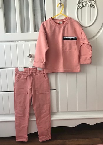 Pembe Bebek Kız Uzun Kollu Takım