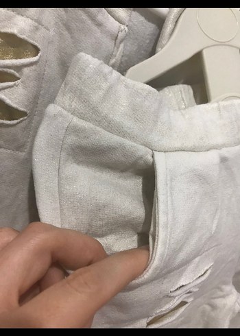 LC Waikiki Kız Çocuk Beyaz Kapüşonlu Takım