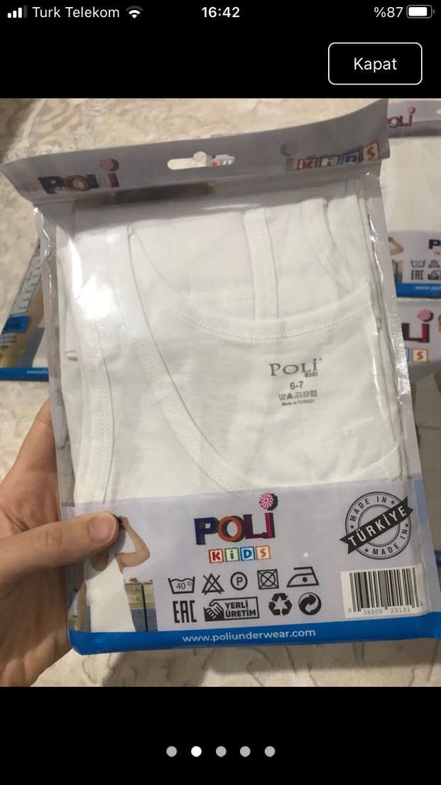 6 adet sıfır paketli atlet - Görsel 4