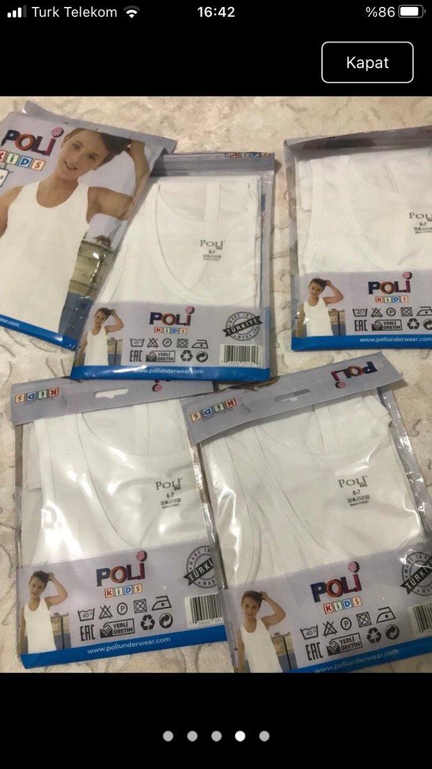 6 adet sıfır paketli atlet - Görsel 5