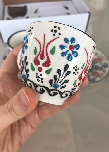 El yapımı kahve fincan takımı - Görsel 4