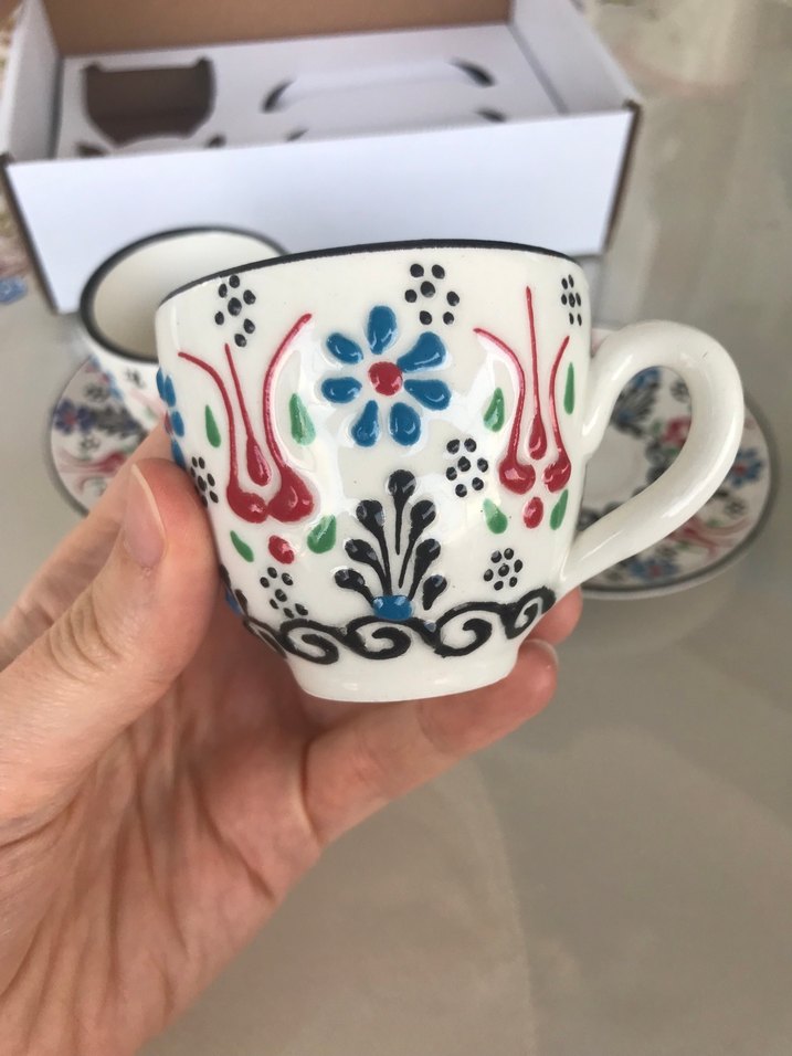 El yapımı kahve fincan takımı - Görsel 5