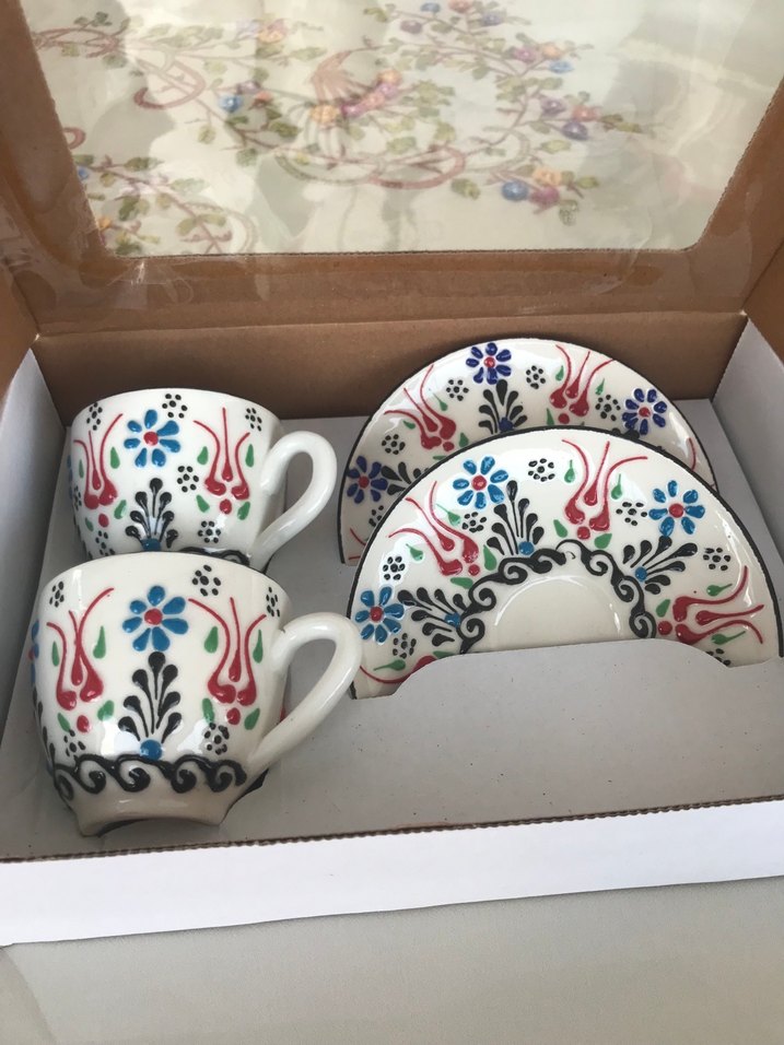 El yapımı kahve fincan takımı - Görsel 2