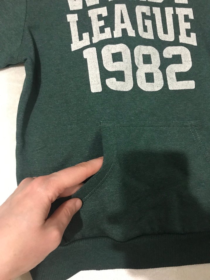 Yeşil Kapüşonlu Sweatshirt - Görsel 3