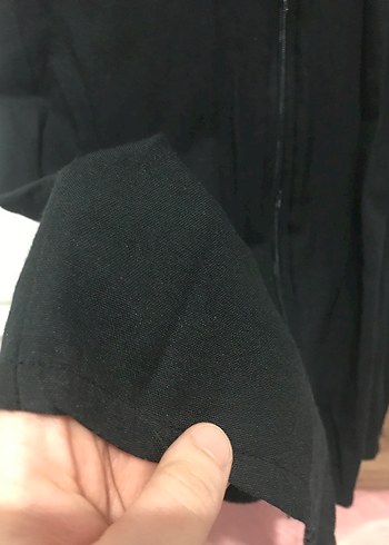 Siyah Uzun Gösterişli Hamile Ceketi - Görsel 10