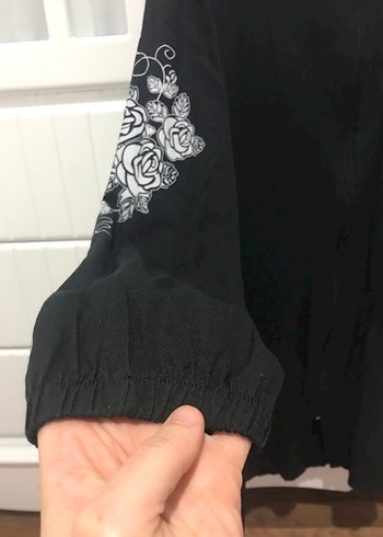 Siyah Uzun Gösterişli Hamile Ceketi - Görsel 2